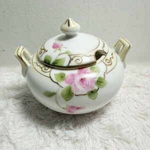 Vintage Nippon Hand Painted Sugar Bowl